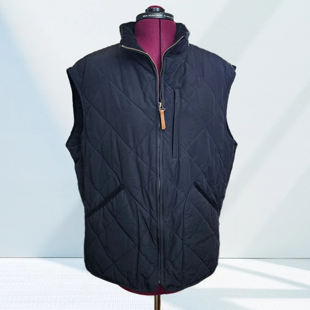 J. Crew Sussex Quilted Primaloft Vest Jacket Coat Navy Blue Men's